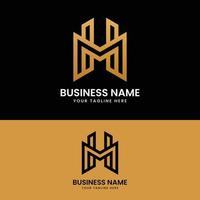 hm hm mh Brief Monogramm anfängliche Logo-Design-Vorlage. Geeignet für allgemeine Sport-Fitness-Baufinanzierungsunternehmen Business Corporate Shop-Bekleidung in einfachem Logo-Design im modernen Stil. vektor