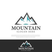 modern isberg design logotyp den högsta bergstoppen, symbol, ikon, berg illustration mall vektor
