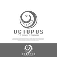 premium elegant abstrakt bläckfisk design logotyp, symbol, ikon, logotyp, skaldjursrestaurang vektor