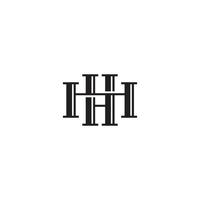 bokstaven hh logotyp eller ikon design vektor