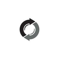 Kreispfeil-Logo oder Icon-Design vektor