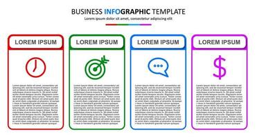 vektor infographic mall med sex steg eller alternativ. sex färgglada grafiska element. infografisk design layout. affärsidé design kan användas för webb, broschyr, diagram