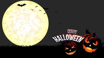 Halloween-Mond und Kürbisvektor vektor