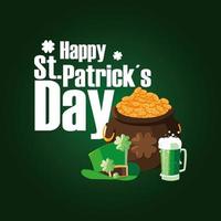 Happy Saint Patricks Day Vektordesign vektor