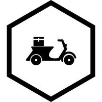 Lieferung Motorrad Icon Design vektor