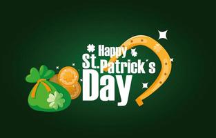 Happy Saint Patricks Day Vektordesign vektor