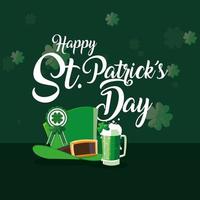 Happy Saint Patricks Day Vektordesign vektor