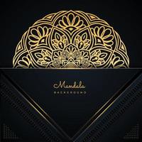 mandala bakgrund med arabesk mönster arabisk islamisk öst stil för inbjudningskort vektor