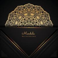 dekoratives luxuriöses goldenes Mandala-Hintergrunddesign für Islam, Ramadan, Bannerdesign, Geschäft, Gruß, Eid-Karte, Weihnachten und Posterdesign vektor