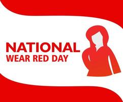 nationella bära röd dag vektor design