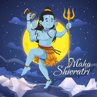 glad maha shivratri festival vektor