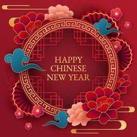 chinesische Neujahrs-Hintergrundschablone vektor