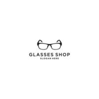 logotyp för den bästa glasögonbutiken med glasögonillustration vektor