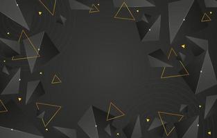3D-Hintergrunddesign mit schwarzem Farbschema vektor