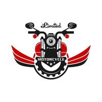 Retro- oder Vintage-Motorrad-Emblem-Logo-Design vektor