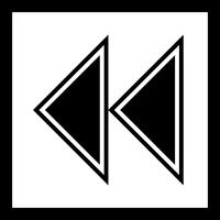 Backward Arrows Icon Design vektor