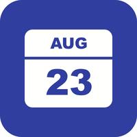 23. August Datum an einem Tagkalender vektor