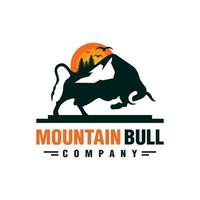 Bull Mountain Logo-Design vektor