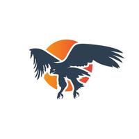 Adler fliegt modernes Logo-Design vektor