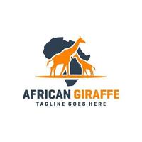 modernes afrikanisches giraffentierlogo vektor