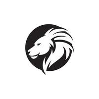 lejonhuvud logotyp design vektor mall