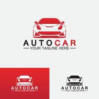 Auto Auto Logo Design mit Konzept Sportwagen Fahrzeug Symbol Silhouette.vector Illustration Design-Vorlage. vektor