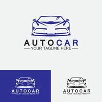 Auto Auto Logo Design mit Konzept Sportwagen Fahrzeug Symbol Silhouette.vector Illustration Design-Vorlage. vektor