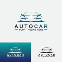 Auto Auto Logo Design mit Konzept Sportwagen Fahrzeug Symbol Silhouette.vector Illustration Design-Vorlage. vektor