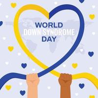 World Downs syndrom dag bakgrund vektor