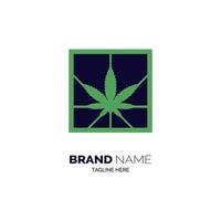 cannabis marijuana cbd hampa kub logotyp och symbol för varumärke eller företag vektor