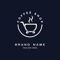 kafé logotyp malldesign för varumärke eller företag och annat vektor