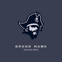 pirates logotyp ikon vintage stil designmall vektor för varumärke eller företag och andra