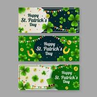 banner uppsättning st patrick dag vektor