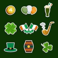 samling av st. patrick's day dekalpaket vektor