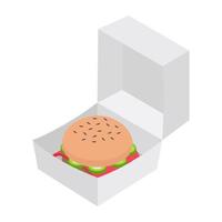 hamburgare leverans koncept vektor