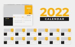 2022 abstrakte Tischkalender-Designvorlage