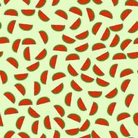 Wassermelonen-Pixel-Kunst nahtloses Muster vektor