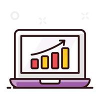 Wachstum des Online-Analytics-Konzepts vektor