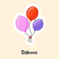 Gasballons und Neujahrsfeier vektor