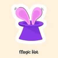 magischer Hut und Trick vektor