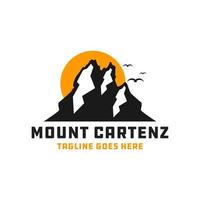 mount cartenz logotyp i papua vektor