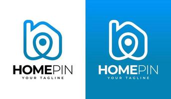 Home-Pin-Logo-Design vektor