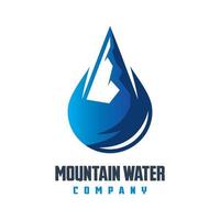 Berg-Mineralwasser-Logo-Design vektor