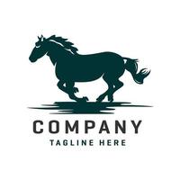 springande häst logotyp formgivningsmall vektor