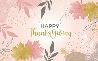 Thanksgiving-Aquarell-Blumenhintergrund für Banner, Karten, Poster und Einladungsvektoren