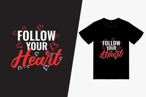 glad alla hjärtans dag t-shirt designmall, alla hjärtans dag vektor