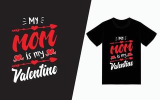 Valentinstag Typografie T-Shirt Designvorlage vektor