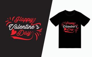 Valentinstag Typografie T-Shirt Designvorlage vektor