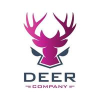 hjorthuvud djur logotyp designa ditt företag vektor