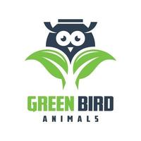 grünes Vogel-Logo-Design vektor